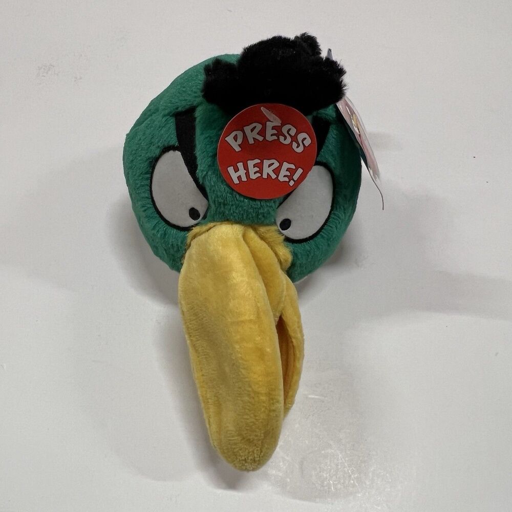RARE Angry Birds 5" Hal Plush Open Beak Green Toucan Bird Commonwealth Rovio